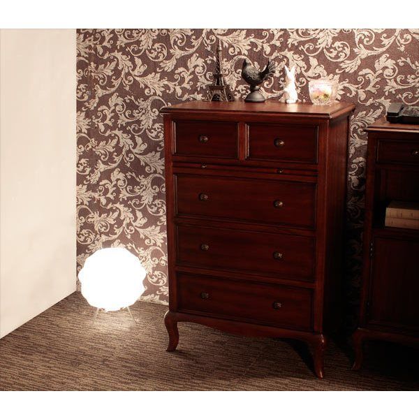 ４段チェスト シャルダン kr69121 スライドテーブル タンス 衣料収納 天然木 ネコ脚 アンティーク調 重厚 エレガント ブラウン 7723 MARWIL-DEMENAGEMENTS_CH