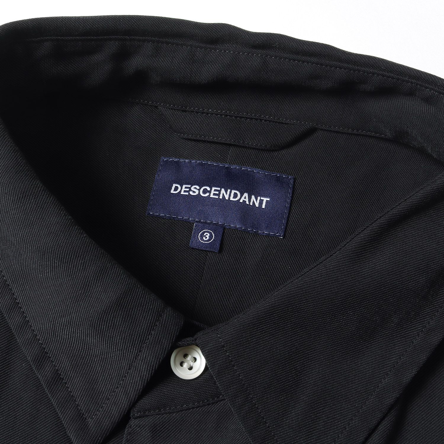 DESCENDANT 半袖ワークシャツ ネイビー サイズ3 DESCENDANT ディセンダント シャツ サイズ:3 20SS ワンポイント