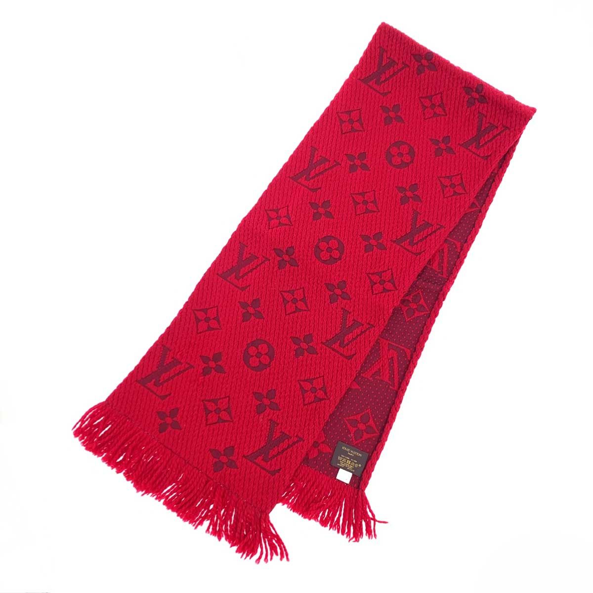 LOUIS VUITTON ルイ・ヴィトン エシャルプ ロゴマニア ルビー マフラー