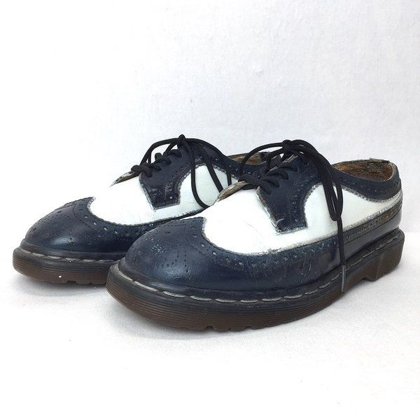Dr.Martens レザー ブーツ 5ホール ブローグシューズ イングランド製 革靴 古着
