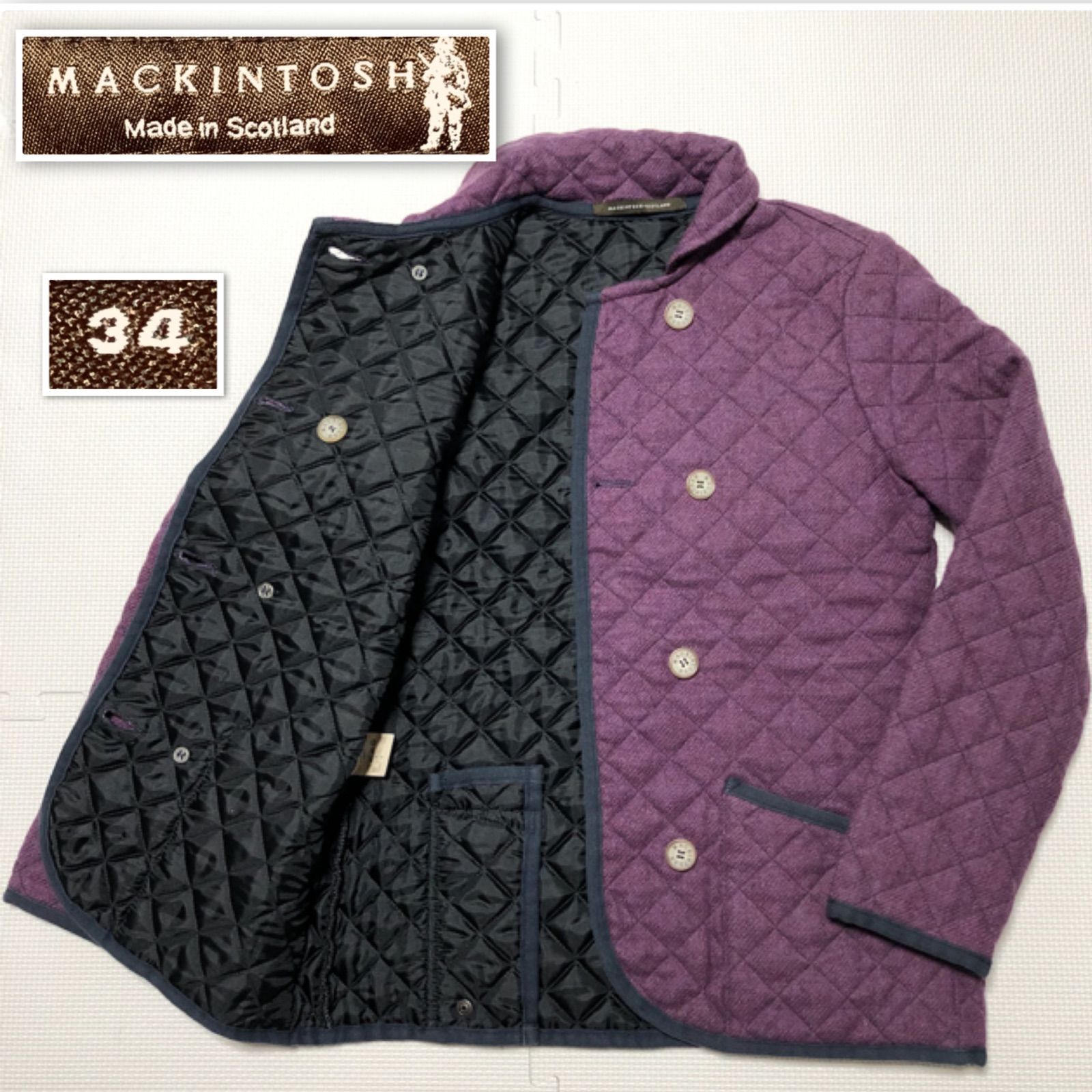 □極美品□希少ダブル□MACKINTOSH マッキントッシュ キルティング 