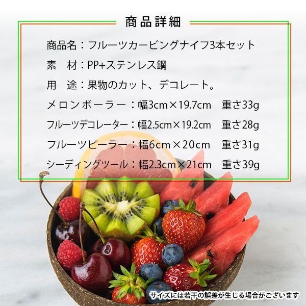 カービングナイフセット フルーツカービング 果物ナイフ