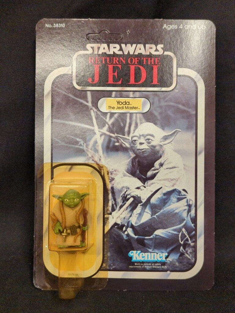 ツクダオリジナル 65バック ACTION FIGURES YODA 台紙写真 左向 3.5インチ