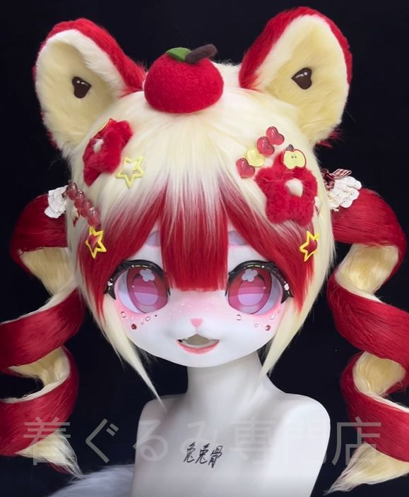 着ぐるみヘッド キツネ NO.168 ピンク 可愛い 全頭ヘッド ケモノ