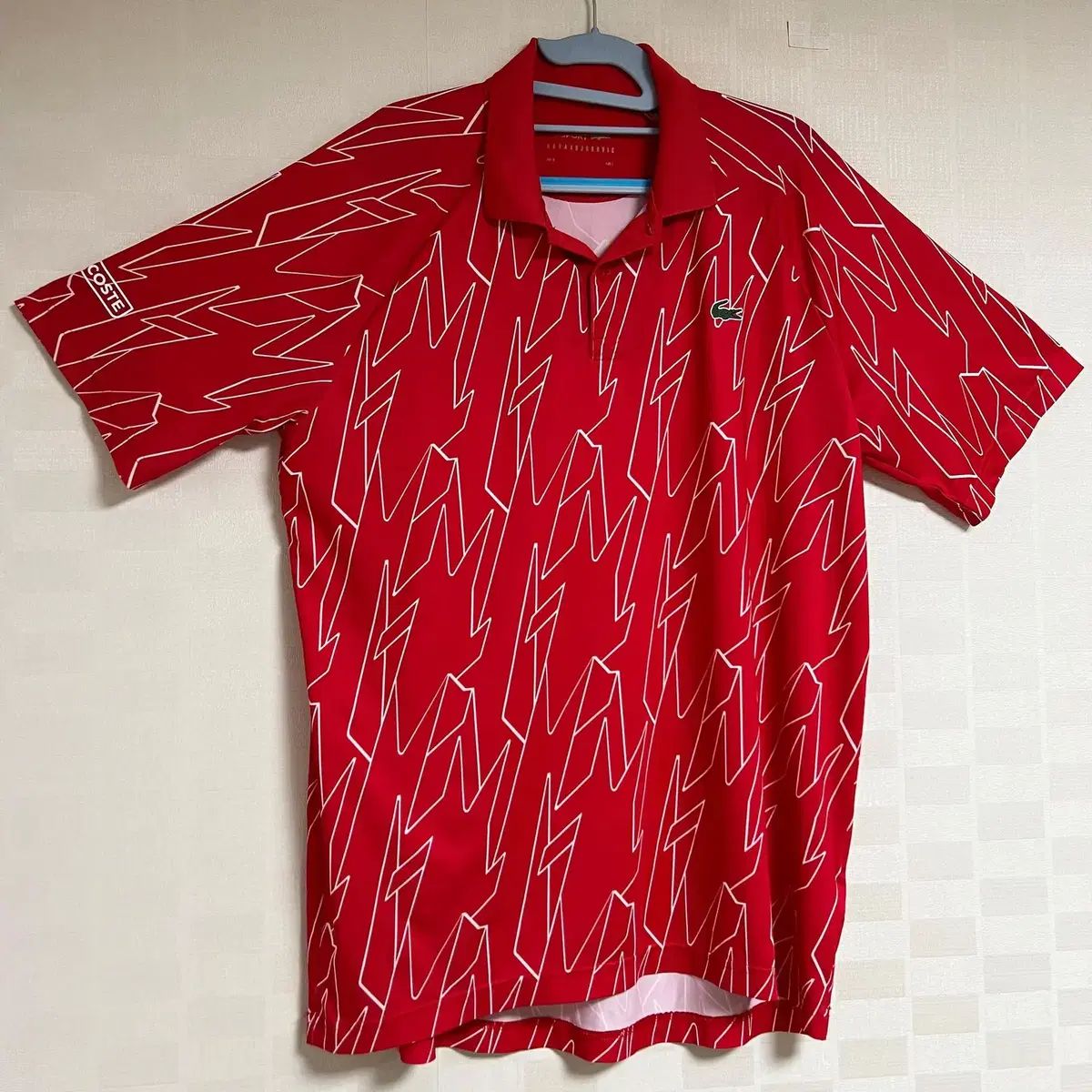 FR 5 US L LACOSTE ラコステ ノバック ジョコビッチ トップス レッド 白