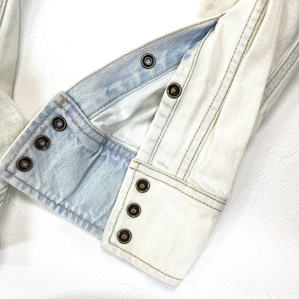 サンローラン パリ SAINT LAURENT PARIS デニムシャツ スタッズ XS/S/M