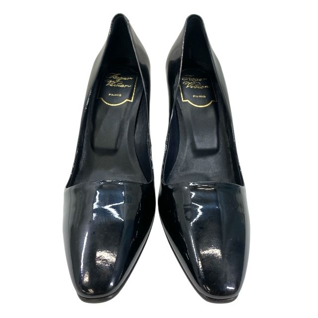 ロジェヴィヴィエ ポインテッドトゥ パンプス ヒール ブラック エナメル レザー Roger Vivier サイズ36 1 2 約23.5 cm レディース 安心品質 ブランドシューズ 感 フォーマル パーティー エレガント おしゃれ