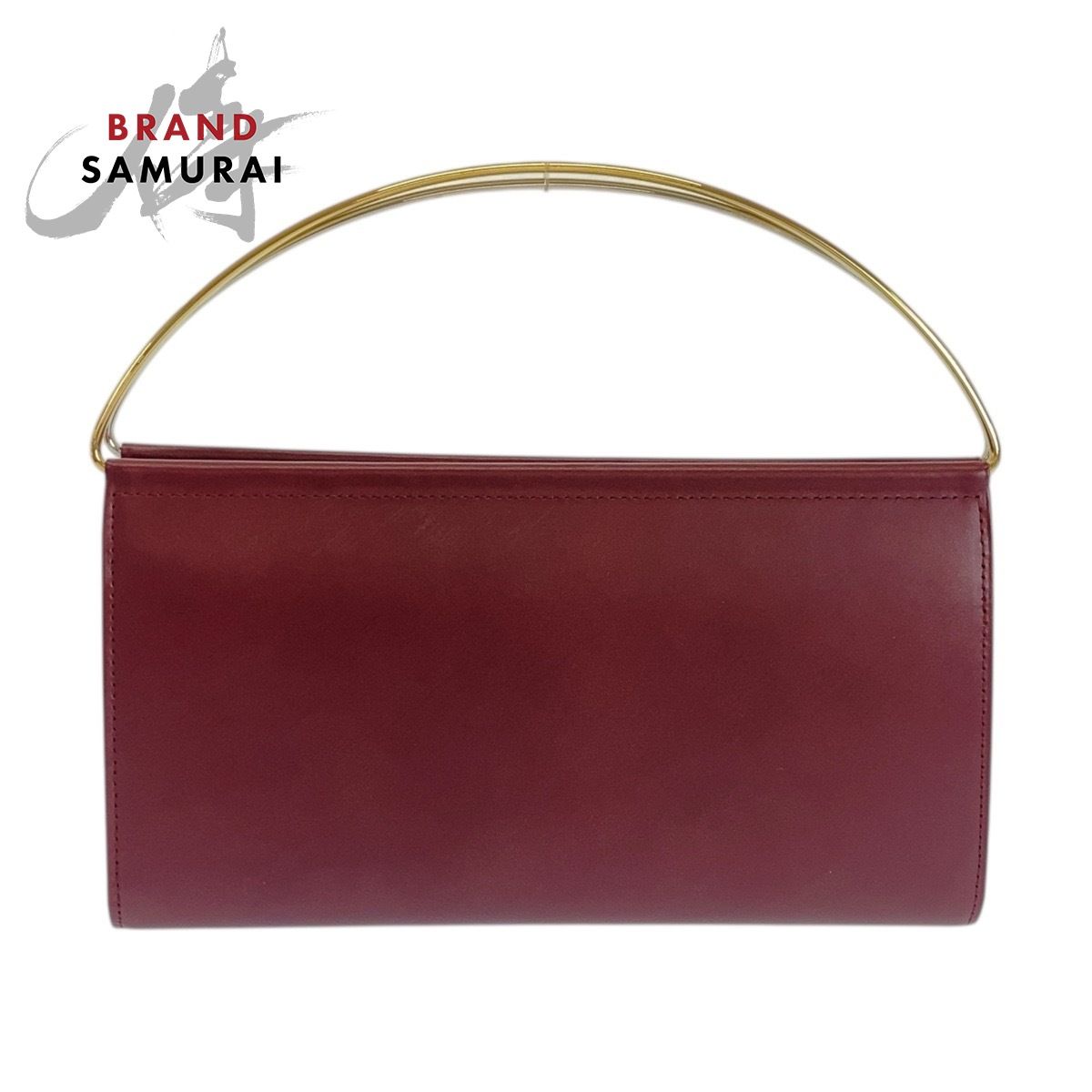 CARTIER カルティエ ボルドー ゴールド シルバー レザー 長財布