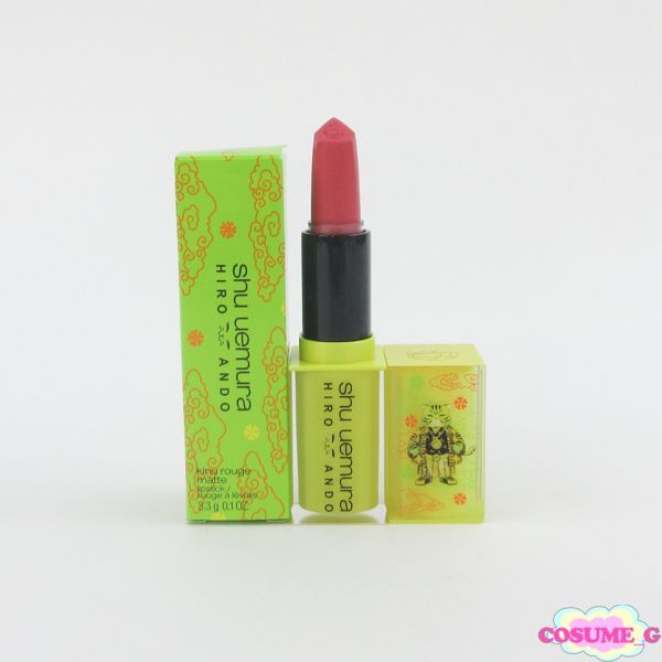 ▶︎SOLOUT shu uemura マットサーモンピンク rouge on LIPS 「✔️シュウウエムラ キヌケアグローアップ