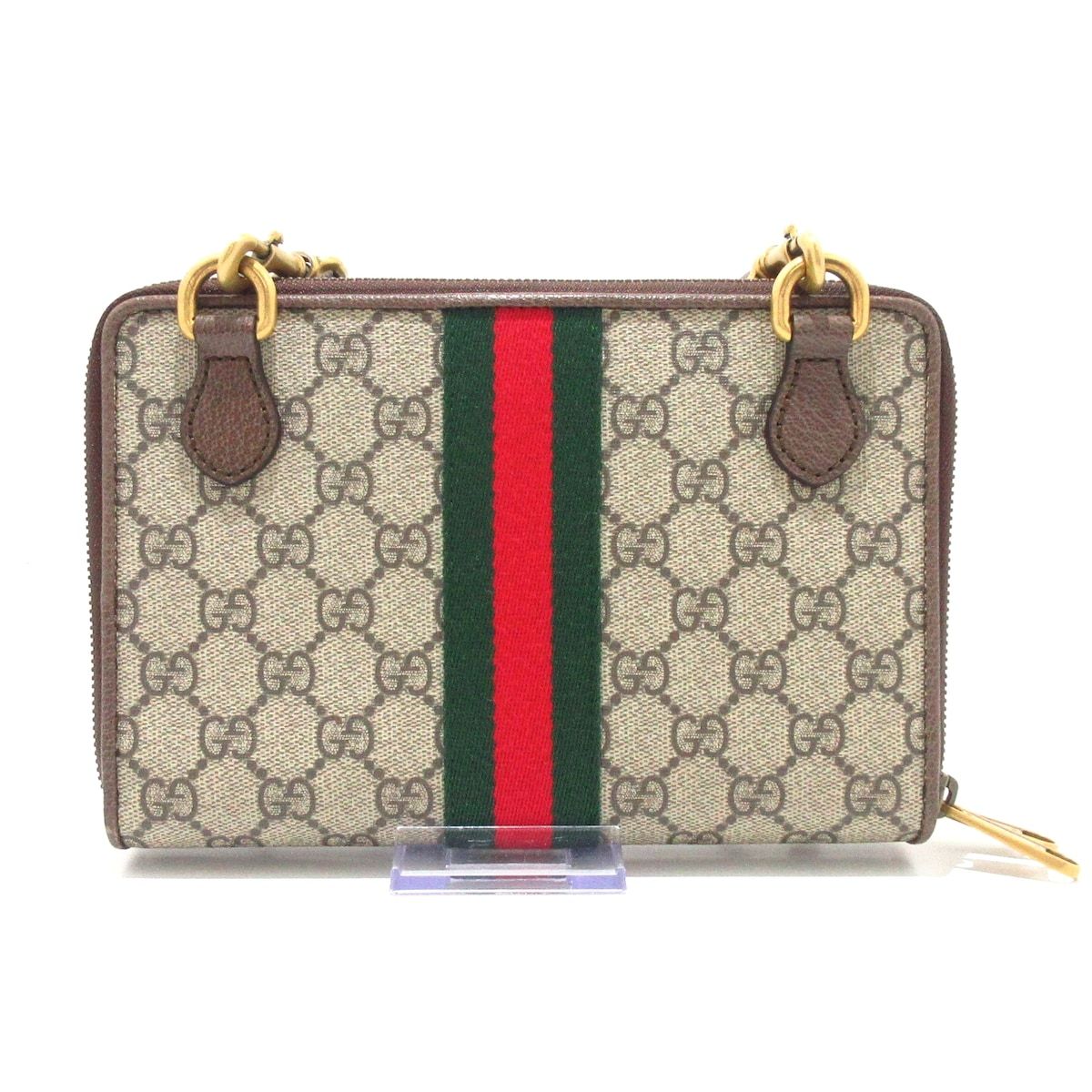 GUCCI グッチ 財布 オフィディアGG スモール 575722 ベージュ×エボニー×ダークブラウン レザー