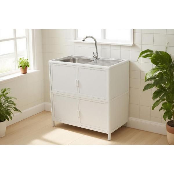 直線的な 流し台 蛇口付き 水栓付 ステンレス 簡易流し台 洗い場 屋外シンク 屋外流し台 屋外洗い場 シンク 幅広 キッチン アルミ流し台 ステンレス流し 爆買 チャンス