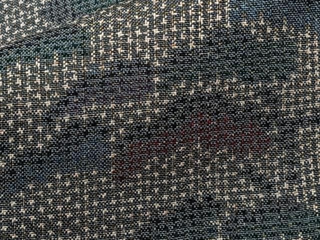 平和屋着物■本場大島紬　7マルキ　源氏車　逸品　未使用　BAAH9414jx 平和屋着物○本場大島紬 一元7マルキ 源氏車文 そごう扱い 正絹 逸品