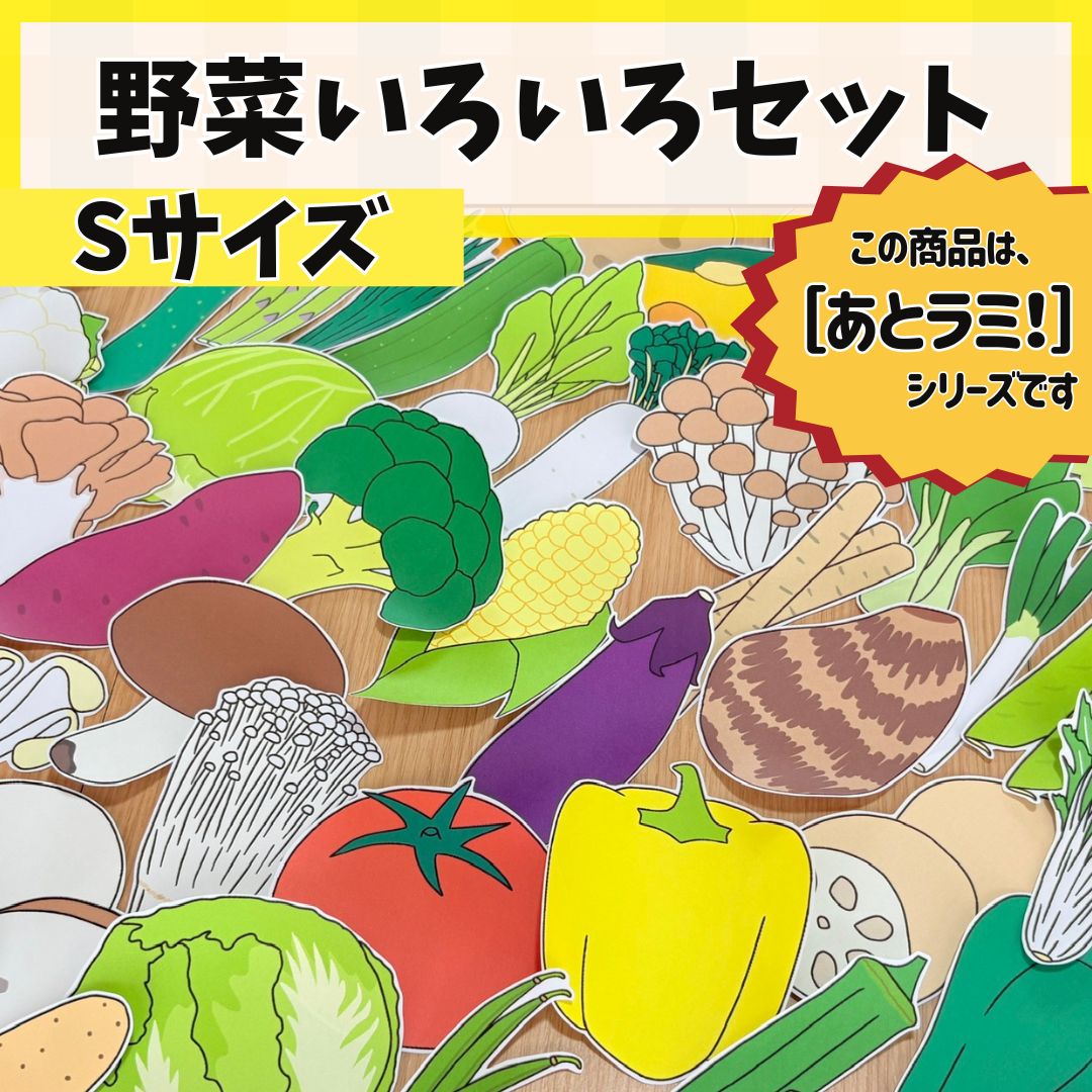 野菜いろいろセット（Sサイズ）］ 食育 給食室 掲示板 壁面 壁面飾り 