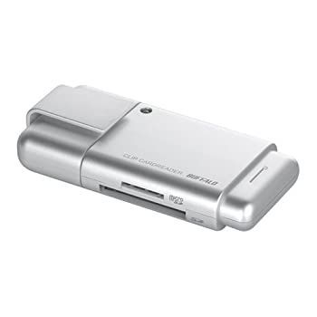 【中古】iBUFFALO SDXC対応カードリーダー/ライター シルバー Silver 銀 2倍速 USB2.0バスパワーモデル BSCRD03U2SV