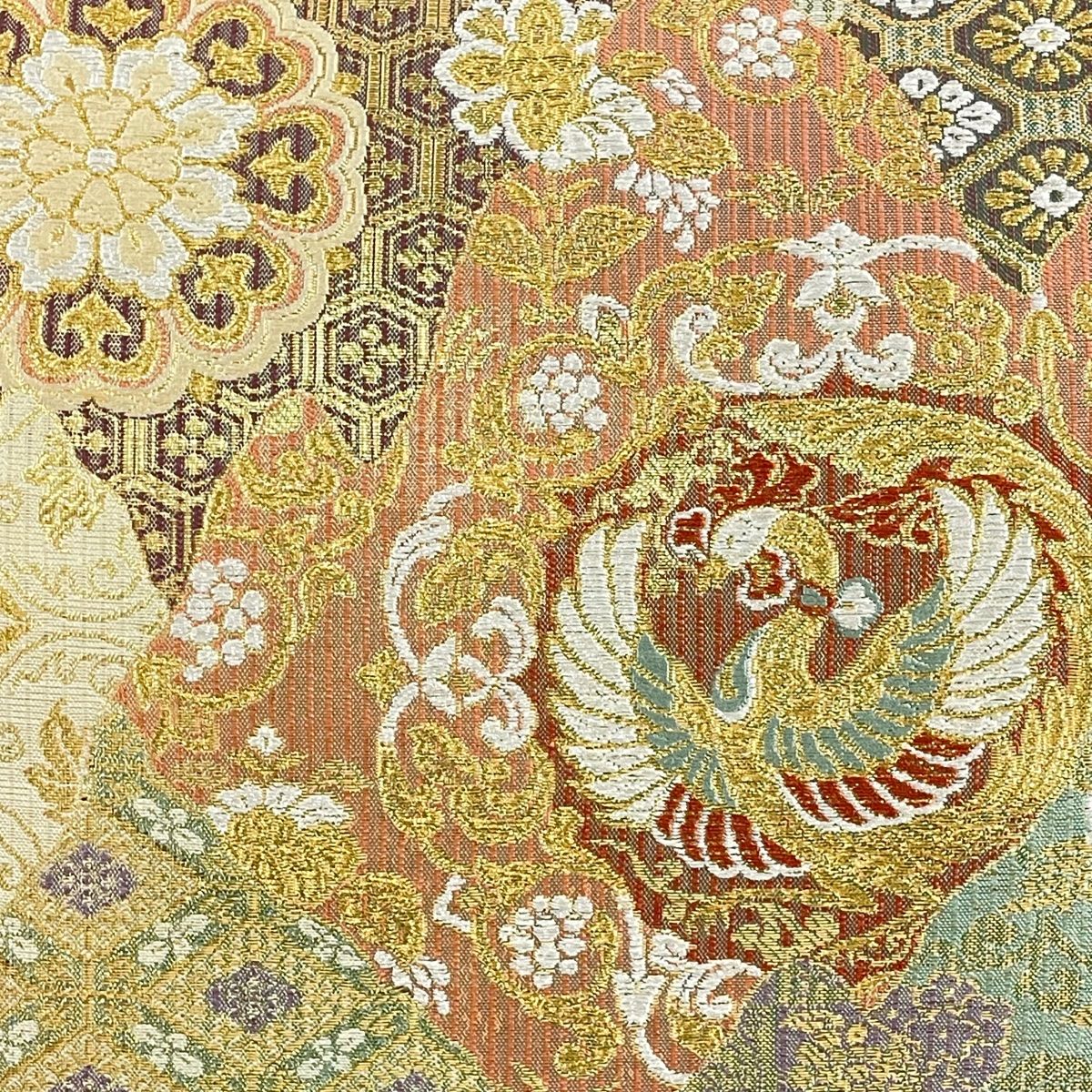 絽　袋帯　六通　淡いピンク　四季古典模様 楽天市場】【中古】 袋帯 フォーマル リサイクル 正絹 京都 西陣