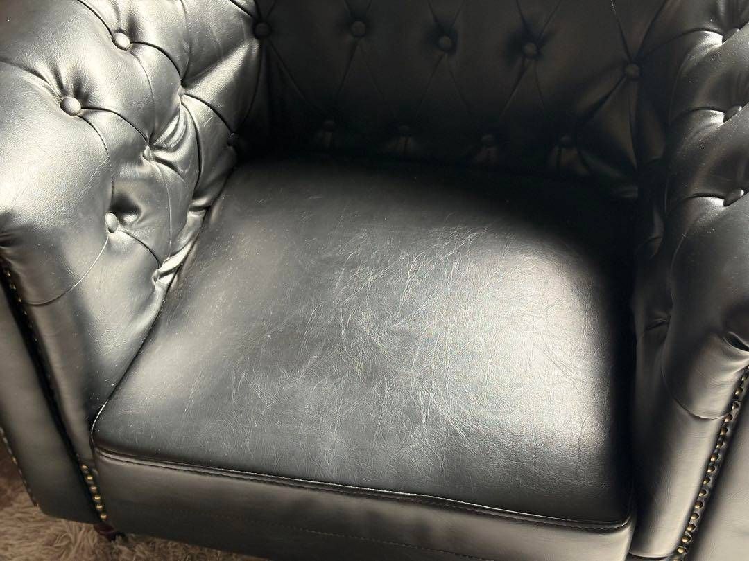 本革　チェスターフィールド　アームチェア　リベット打ち　ボタンダウン　YZ 本革 チェスターフィールド アームチェア リベット打ち ボタン