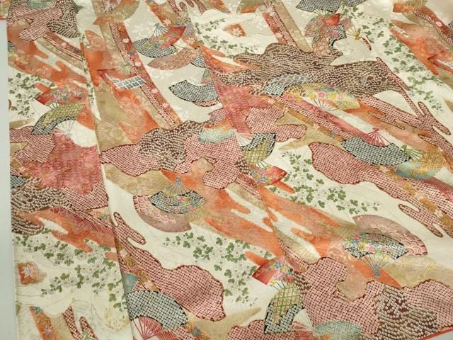 平和屋着物○上質な小紋 型染 紫陽花 正絹 逸品 DAAU9545fe