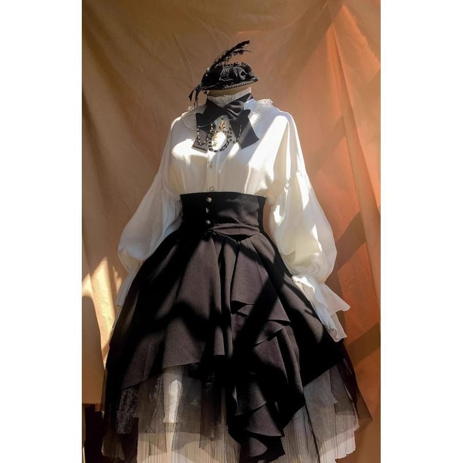 ロリータ スカート ハロウィン セット シスター風 レトロ風 ゴシック 膝丈 レディース ゴスロリ ロリータファッション 長袖 コスチューム コスプレ 衣装 WWW_TRAVELLANDINDIA_COM