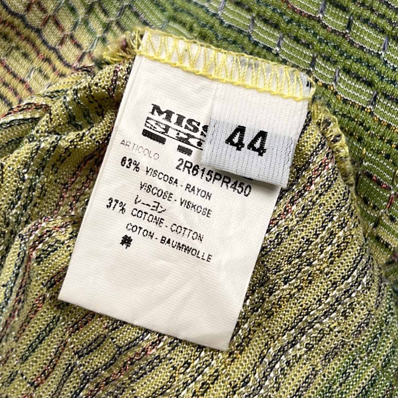 イタリア製 MISSONI SPORT ミッソーニスポーツ ボーダー Vネック 半袖 