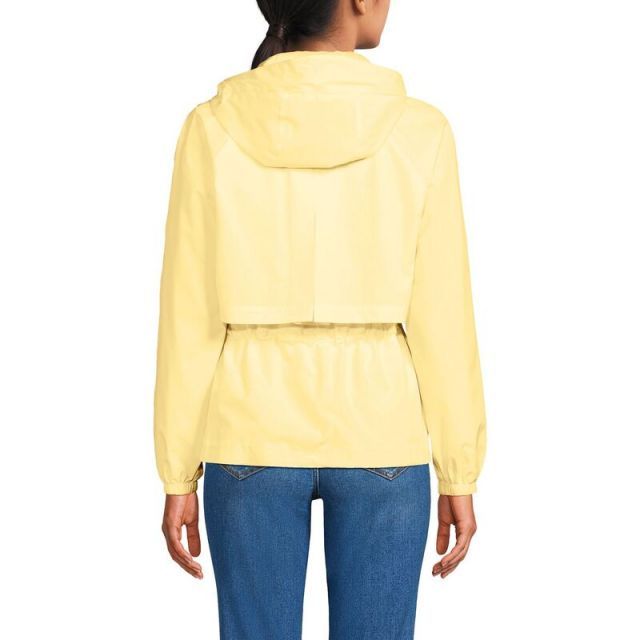 【送料無料】 ランズエンド レディース ジャケット・ブルゾン アウター Women's Lands' End Packable Rain Jacket White