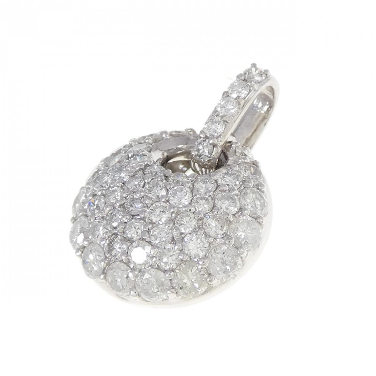 PT900 パヴェ ダイヤモンド ペンダント 1.80CT