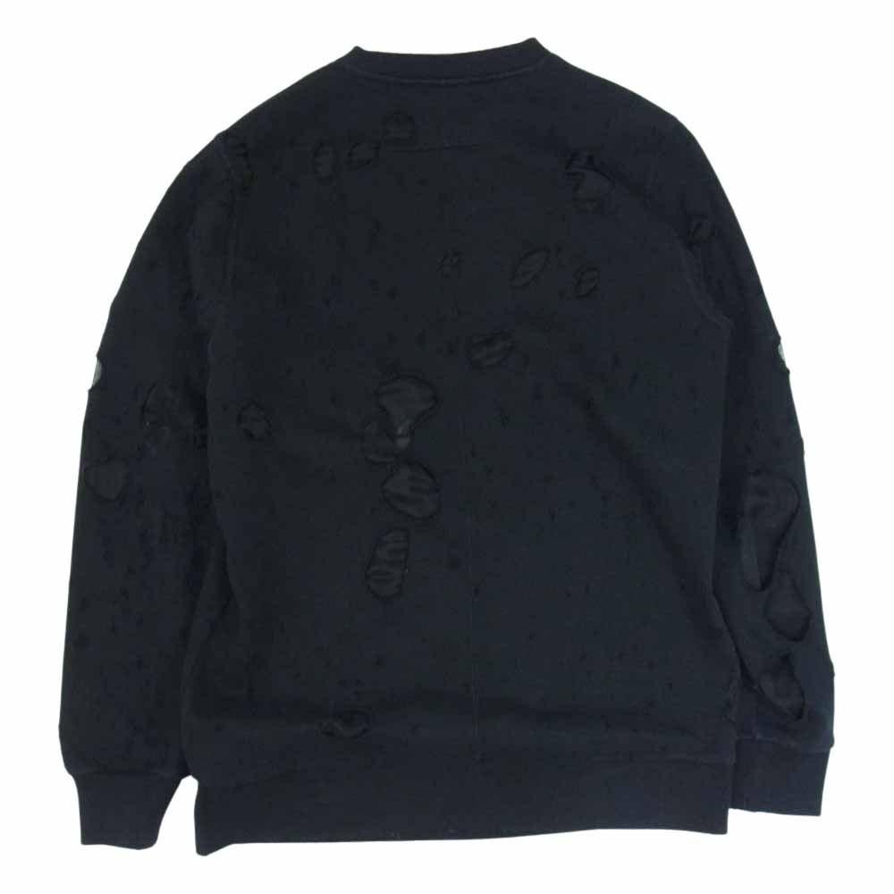 GIVENCHY ブラック スウェット デストロイトレーナースウェット　美品 GIVENCHY ブラック スウェット デストロイトレーナースウェット
