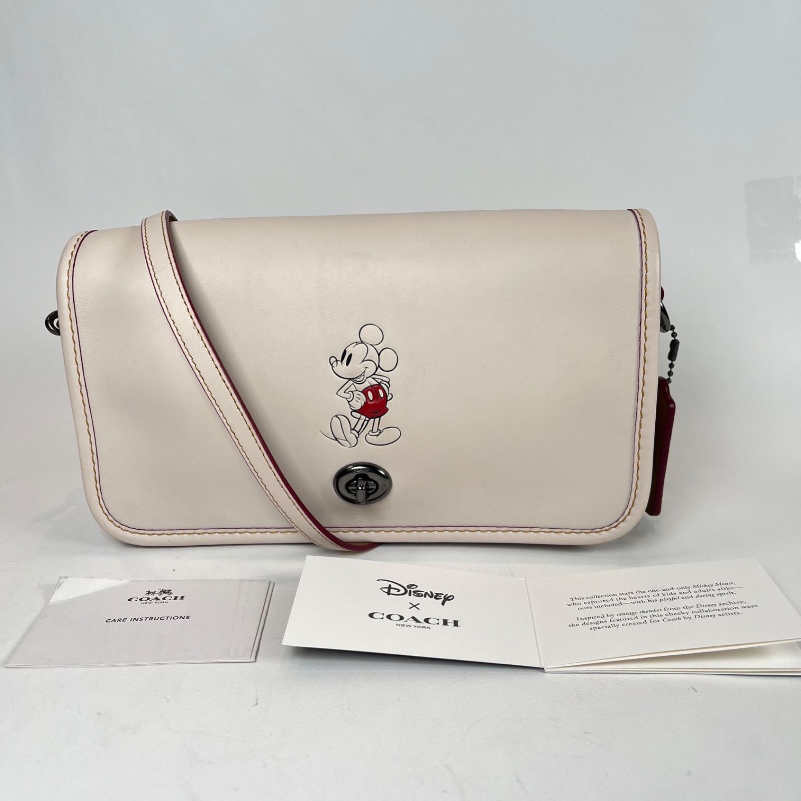 美品 COACH コーチ Disney ディズニー F59374 Mickey Mouse ミッキー  