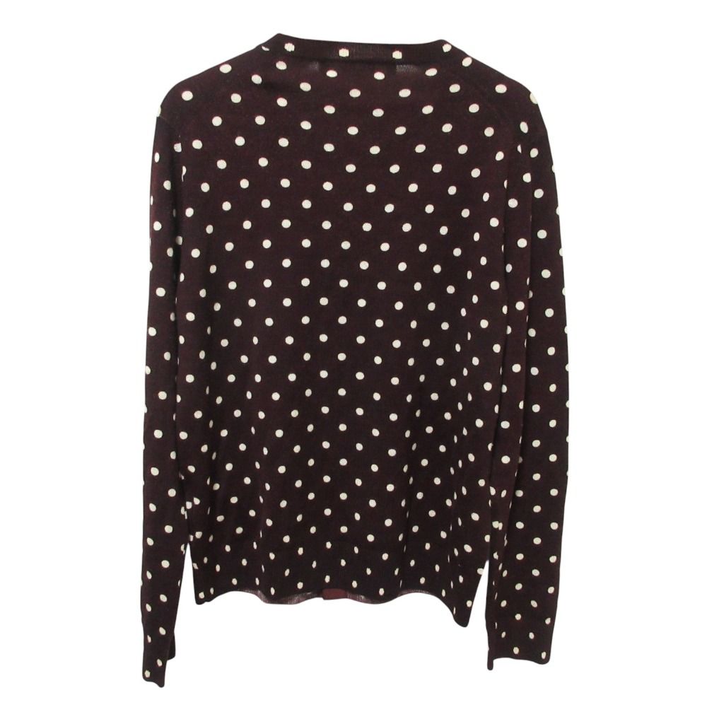 美品　コムデギャルソンコムデギャルソン　カーディガン　ドット　ドッキング 良品 Play Comme des Garons プレイコムデギャルソン ロゴ刺繍