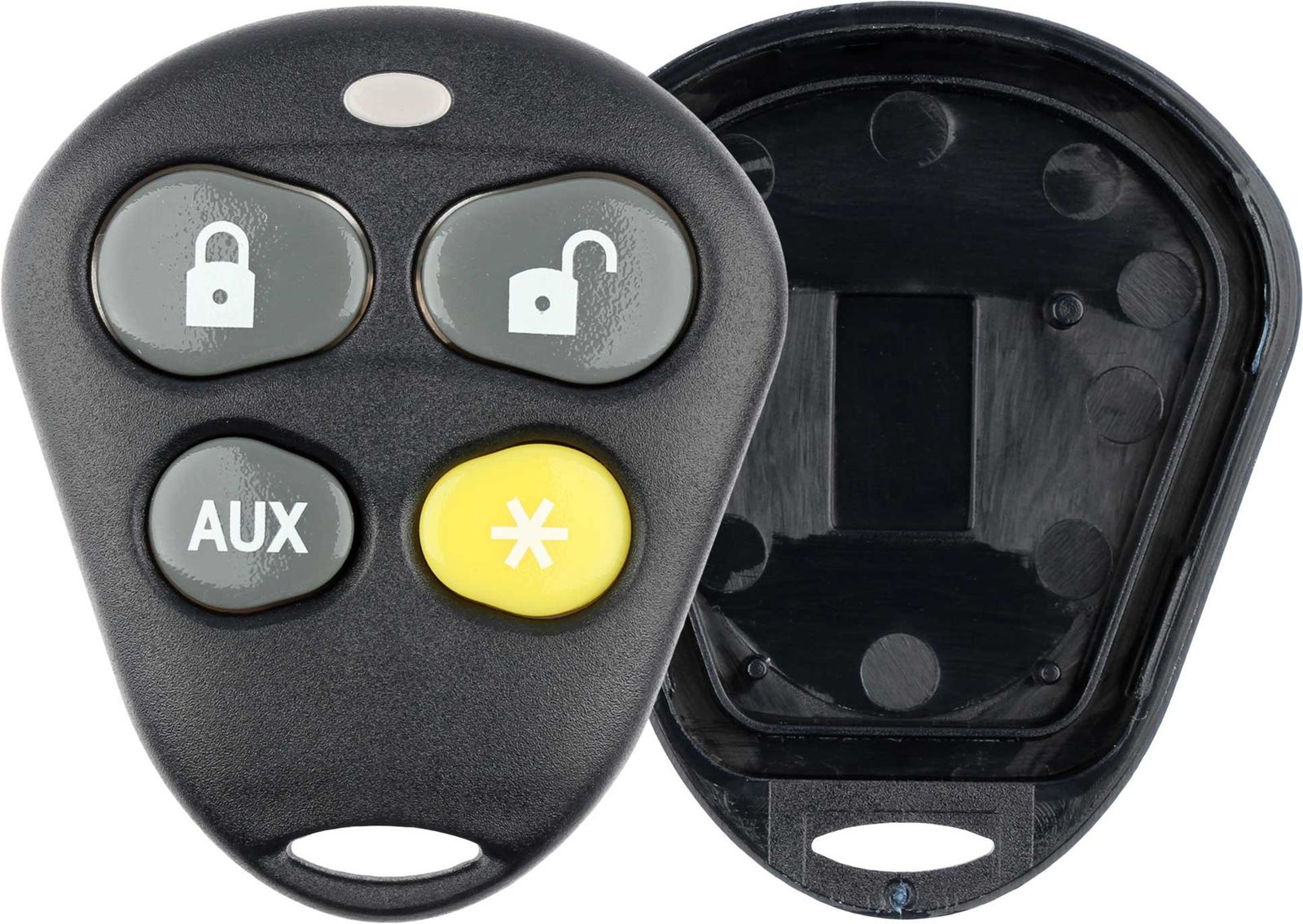KeylessOption キーレスエントリー リモコンスターター 車のキーフォブケース シェルアウターカバー ボタンパッド バイパー自動アラーム用 [1x]