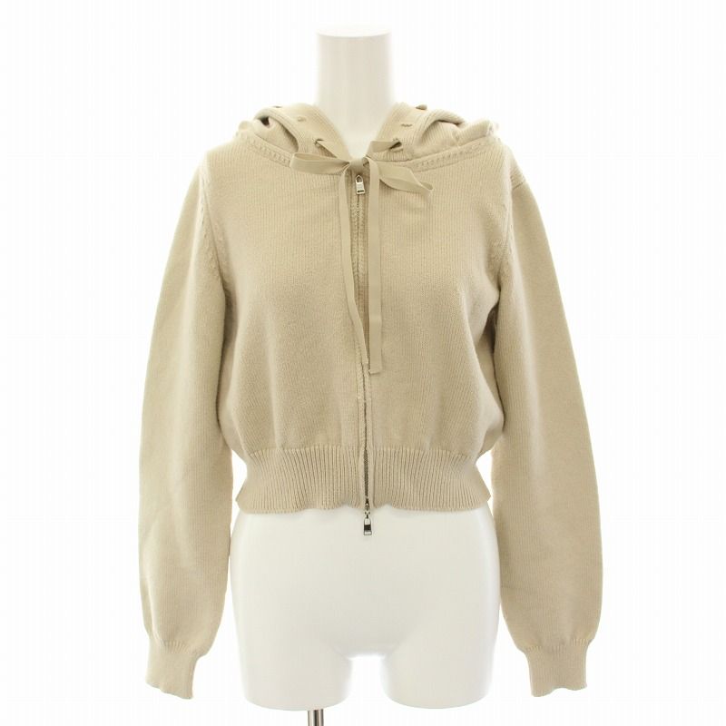 アディアム ADEAM リボンレースドジップニットフーディー RIBBON