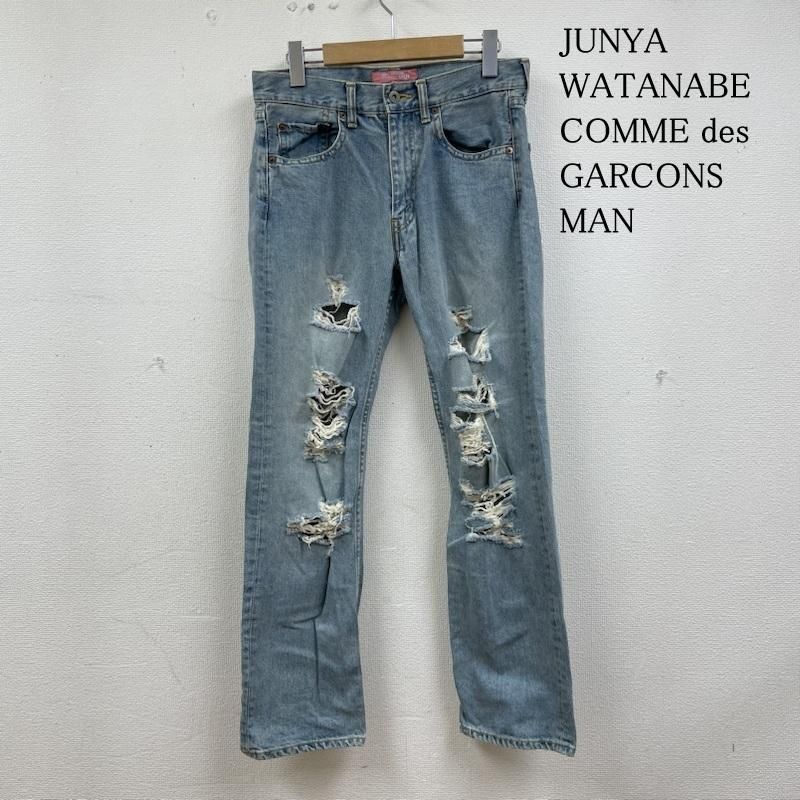 【ジュンヤワタナベコムデギャルソン】デニム　Mサイズ　ダメージデニム　クラッシュ JUNYA WATANABE COMME des GARCONS MAN ジュンヤワタナベ