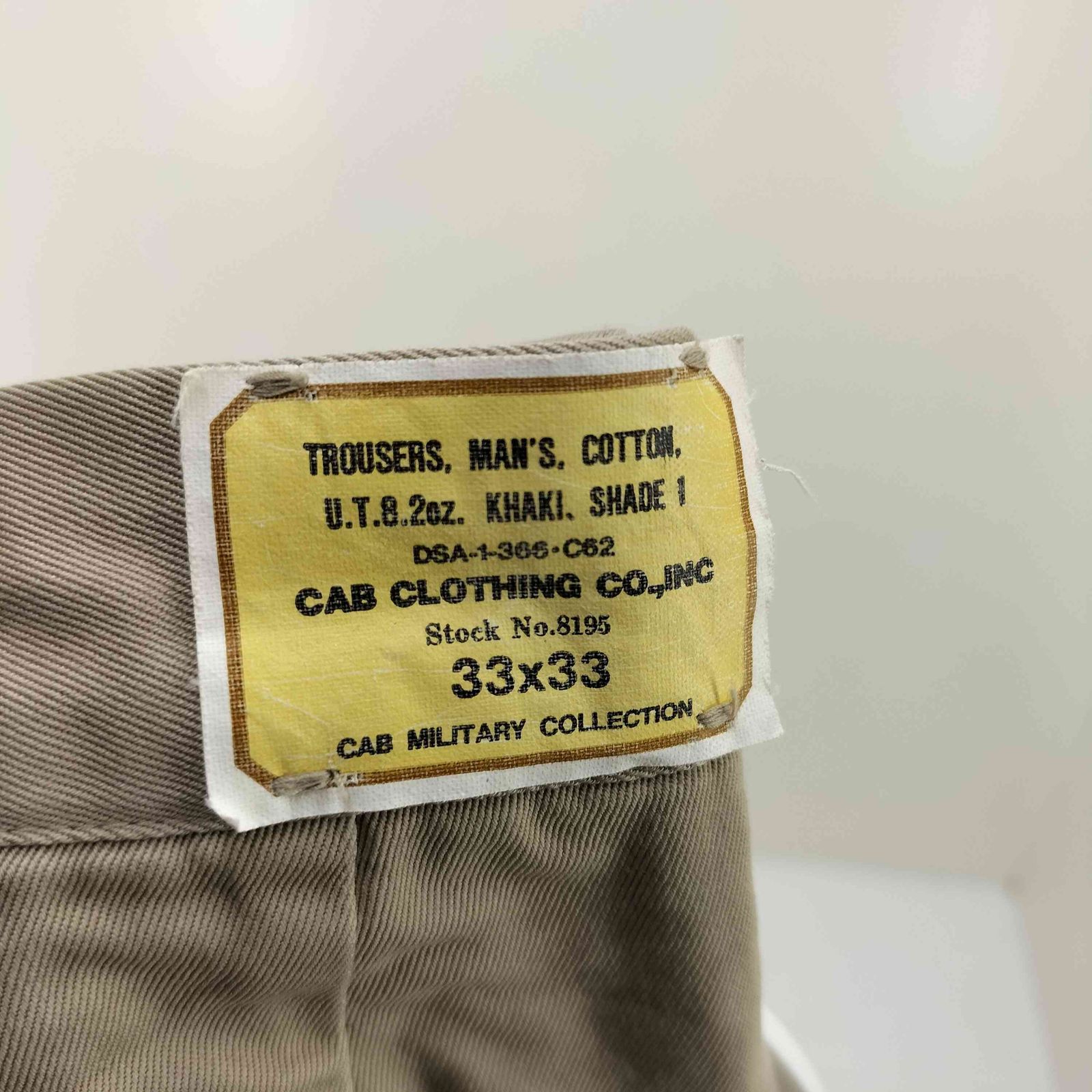キャブクロージング cab clothing U.T 8.2oz ミリタリー チノ 