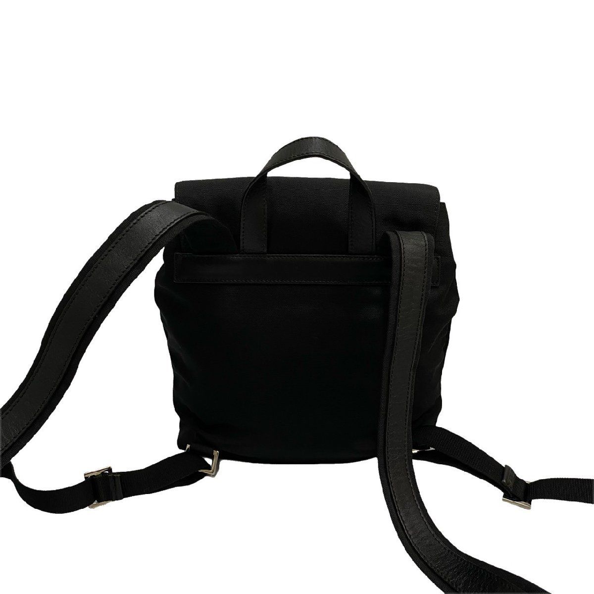 GUCCI オールドグッチ　黒色レザーミニリュック 極 美品 希少品 GUCCI グッチ ロゴ 金具 ナイロン レザー ミニ