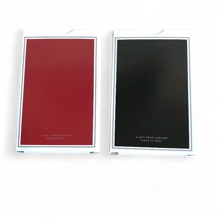 カルティエ Cartier トランプ 2つセット ボルドー ブラック 箱付き