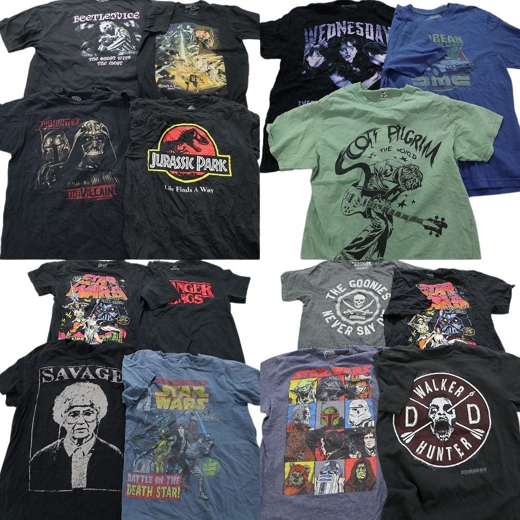 古着卸 映画 ドラマ 半袖Tシャツ 15枚セット メンズ Ｓ |Ｍ スターウォーズ ストレンジャーシングス 古着 NB0678