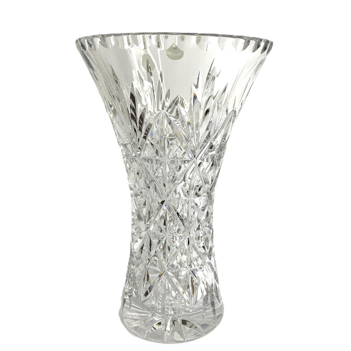 ボヘミアフラワーベース BOHEMIA ボヘミア フラワーベース 花瓶 カッティング クリア