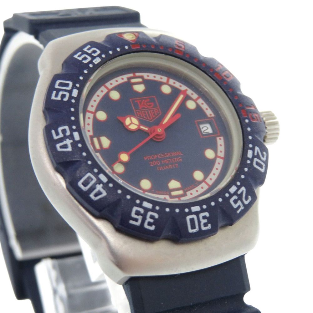 美品 タグホイヤー フォーミュラ1 370.508 SS ラバー ネイビー