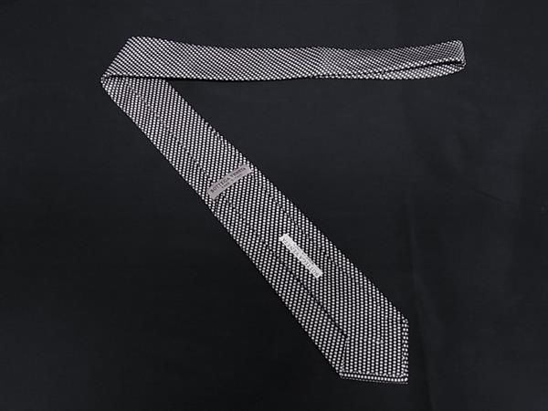 BOTTEGA VENETA ボッテガヴェネタ シルク ドット柄 水玉模様 ネクタイ ビジネス 紳士 メンズ ブラック系 DB2931