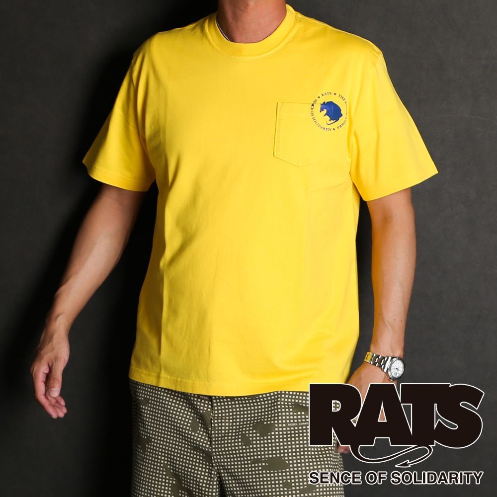 【RATS/ラッツ】CIRCLE POCKET TEE - YELLOW / Tシャツ / 24'RT-0601【メンズ】【送料無料】