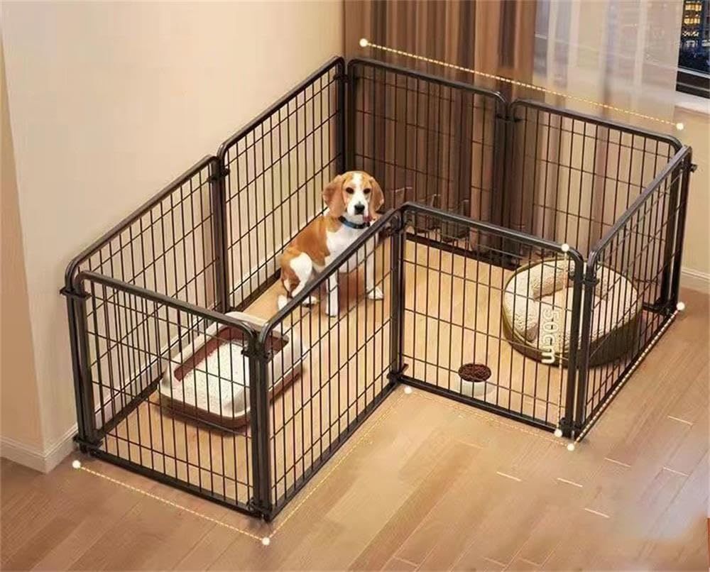 ペットフェンス 中大型犬用 ペットフェンス 全成長期使用可 ドア付き