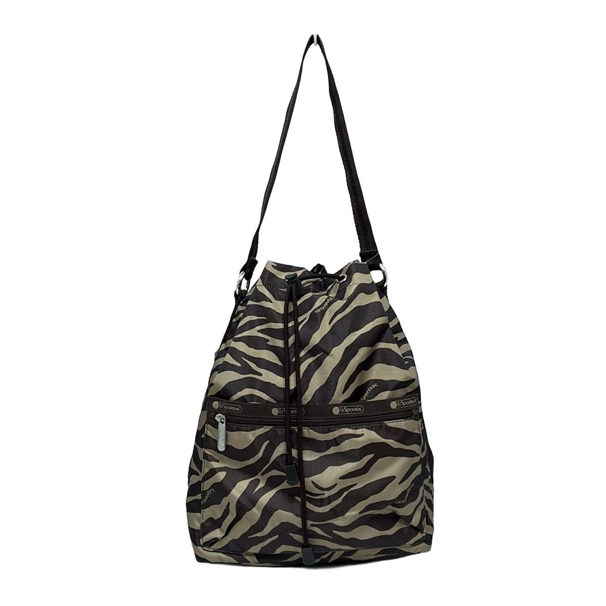 LeSportsac レスポートサック　ゼブラ柄 ショルダーバッグ　ブラウン LeSportsac - 【レスポートサック】ゼブラ柄 スクエア