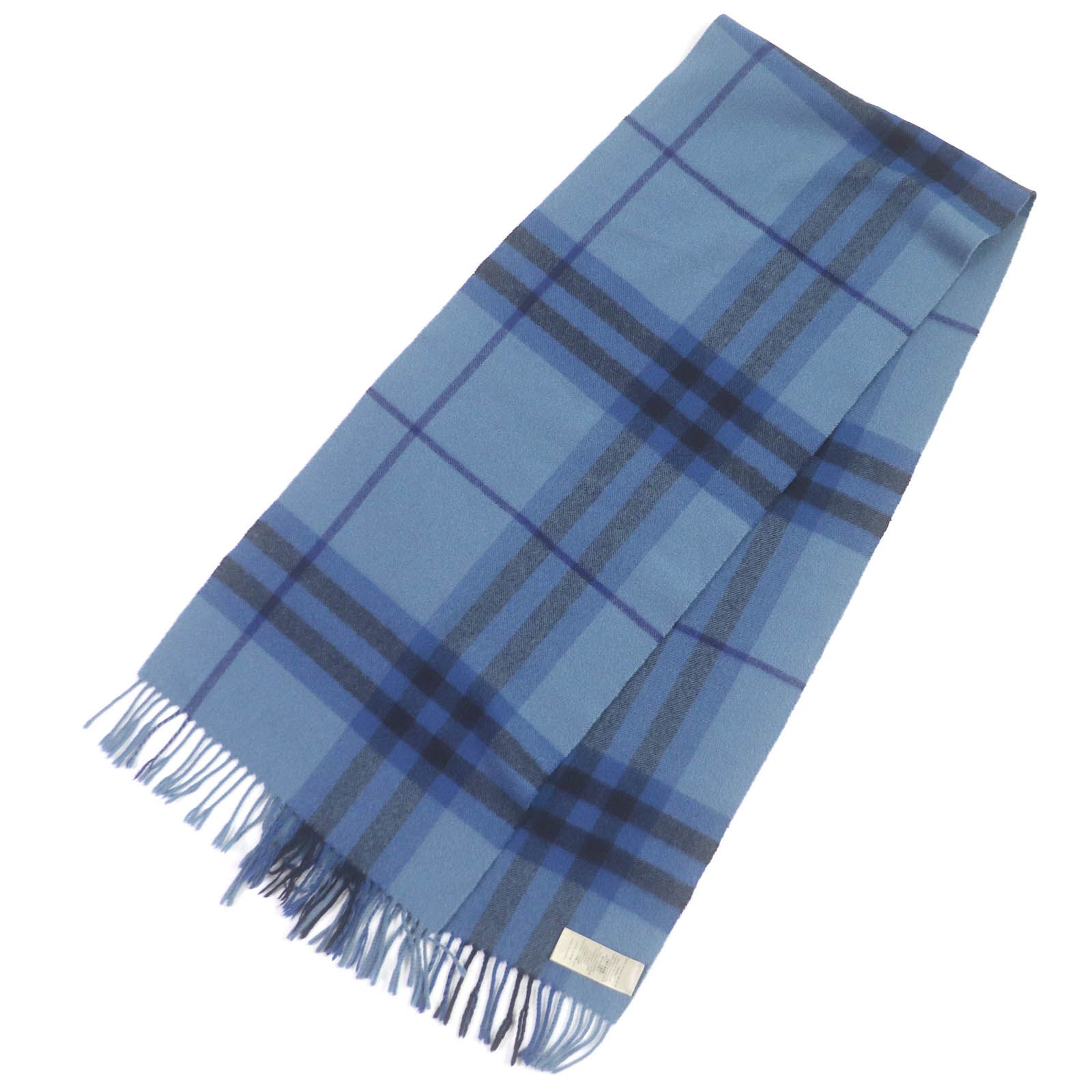 美品□BURBERRY バーバリー カシミヤ100% チェック柄 ショール  