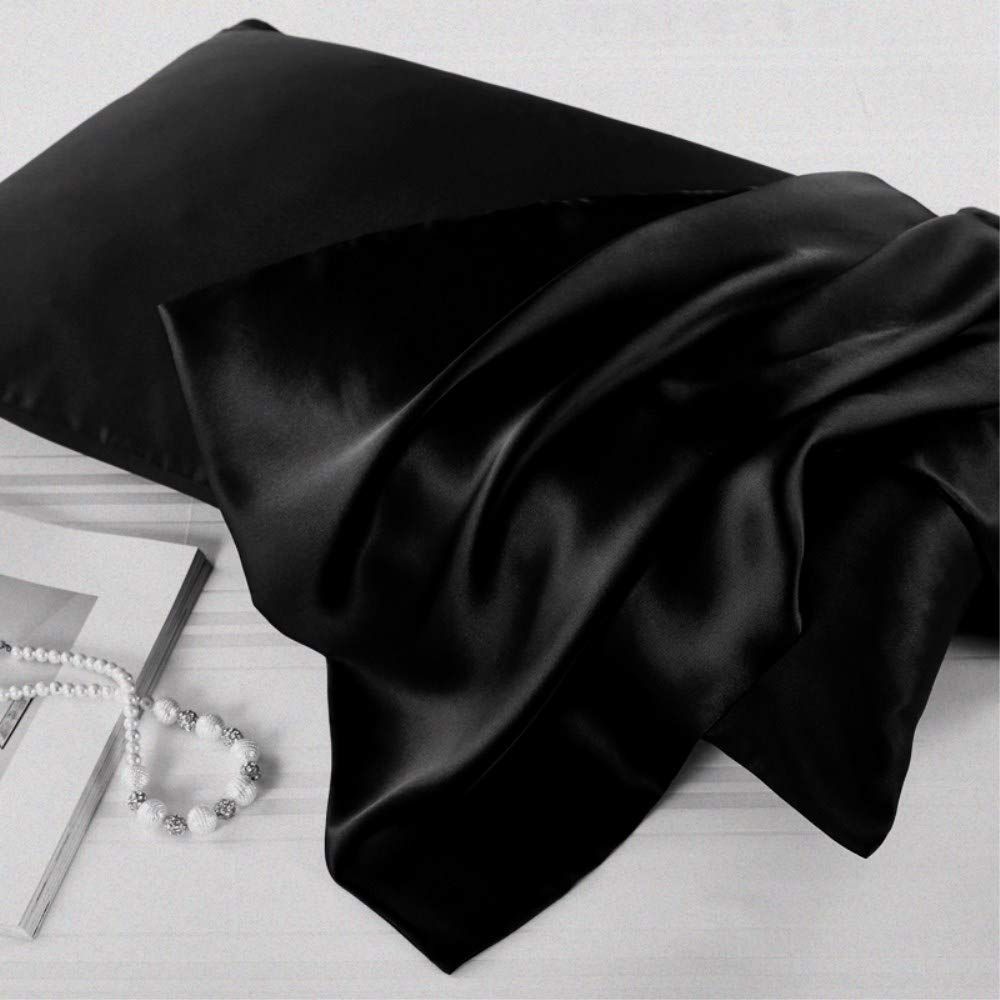 2枚/43x63cm 滑らかな材質 クッションカバー 枕カバー 美肌美髪 ネイビー 枕ケース ピローケース (ブラック 43x63cm2枚セット) -  メルカリ