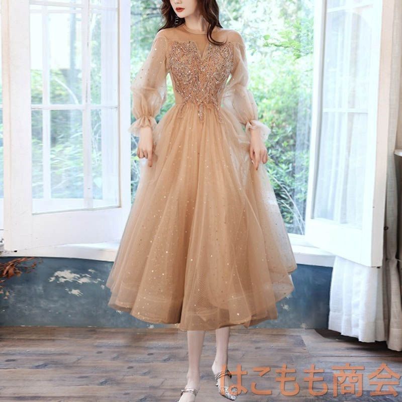 エトル etoll. 幾何学チュールジャガードワンピ レディース