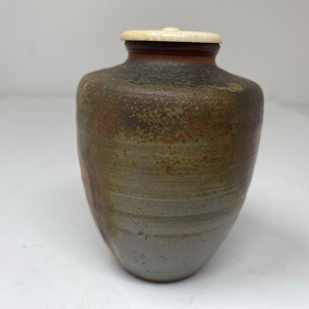 出来良 小西陶古 備前茶入 共箱 タサオ 東さ6-0909 2F