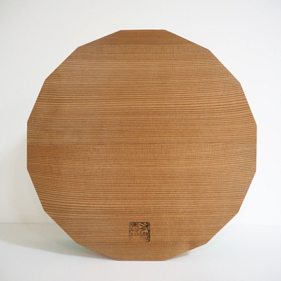 割引❗️【未使用 美品】「母」 玄々斎好 松唐草 木地折溜 炭斗 立礼用（B⑤） 六月の特売品）京都 有職庵 監修 裏千家流 玄々斎好写 松唐草 炭