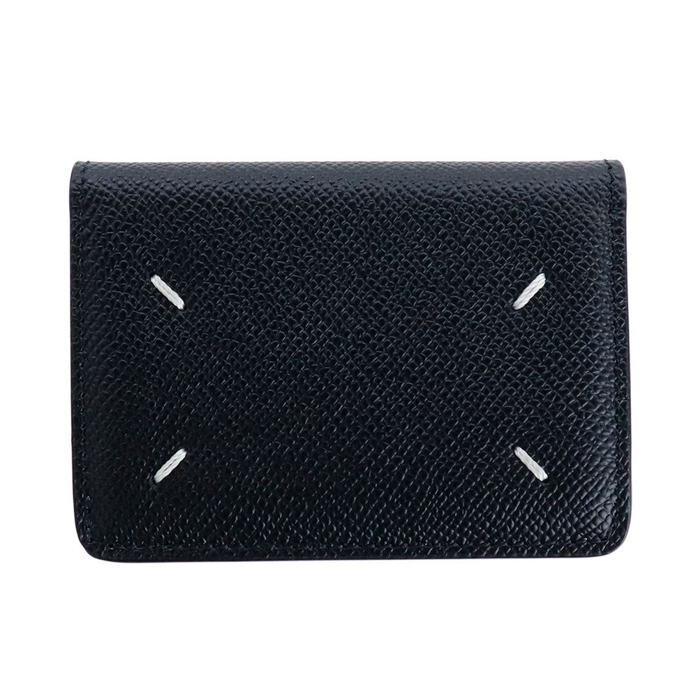 メゾンマルジェラ 財布 三つ折り Maison Margiela SA2UI0005 P4745 T8013 BLACK ブラック 4ステッチ レザー 本革 4STITCH TRI-FOLD WALLET コンパクトウォレット