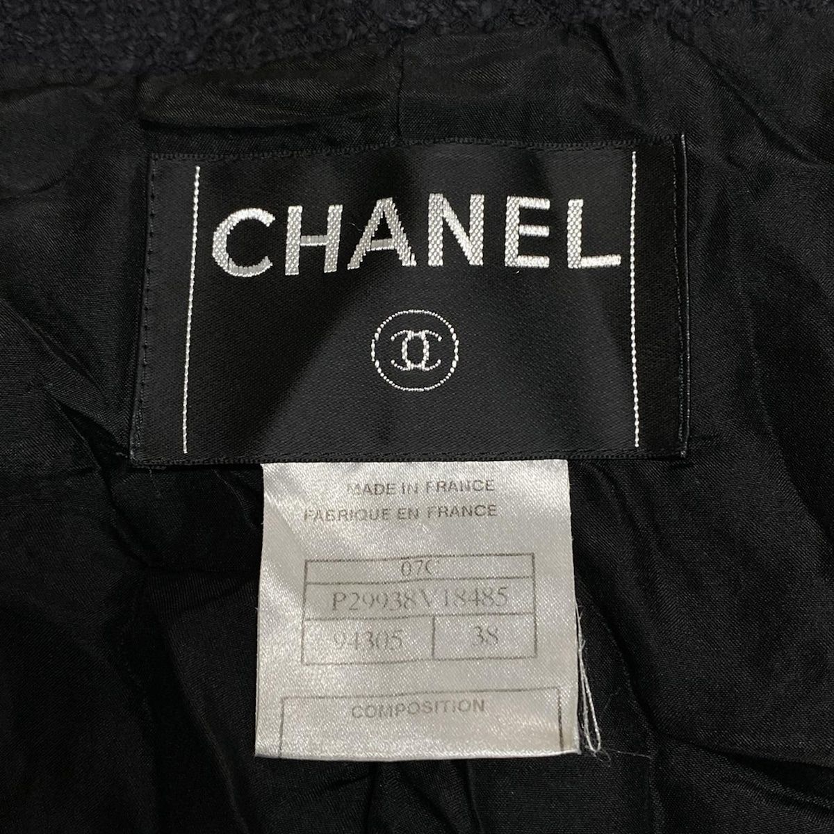 CHANEL(シャネル) コート サイズ38 M レディース - P29938 黒 長袖/秋  