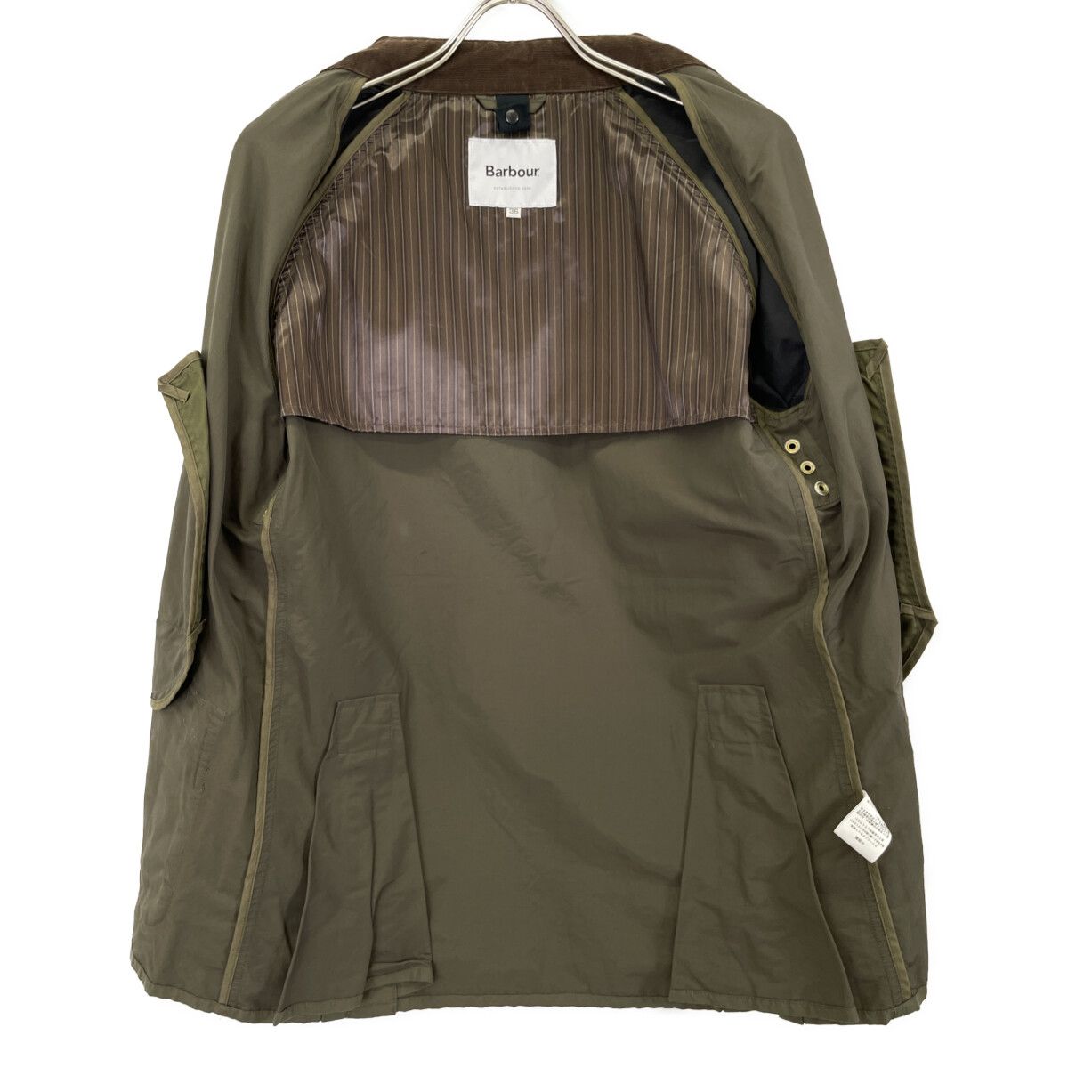 Barbour バブアー ｶｰｷ BEDALE SL PEACHED/ﾋﾞﾃﾞｲﾙSL・ﾋﾟｰﾁﾄﾞ 36