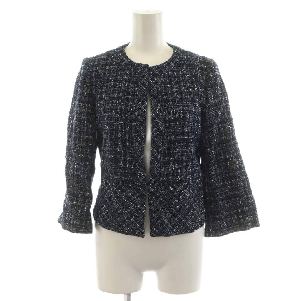 アナイ ANAYI スーツ セットアップ ノー ジャケット タイトスカート ひざ丈 ツイード 38 紺 ネイビー 101911-10-220-65-380 AN55